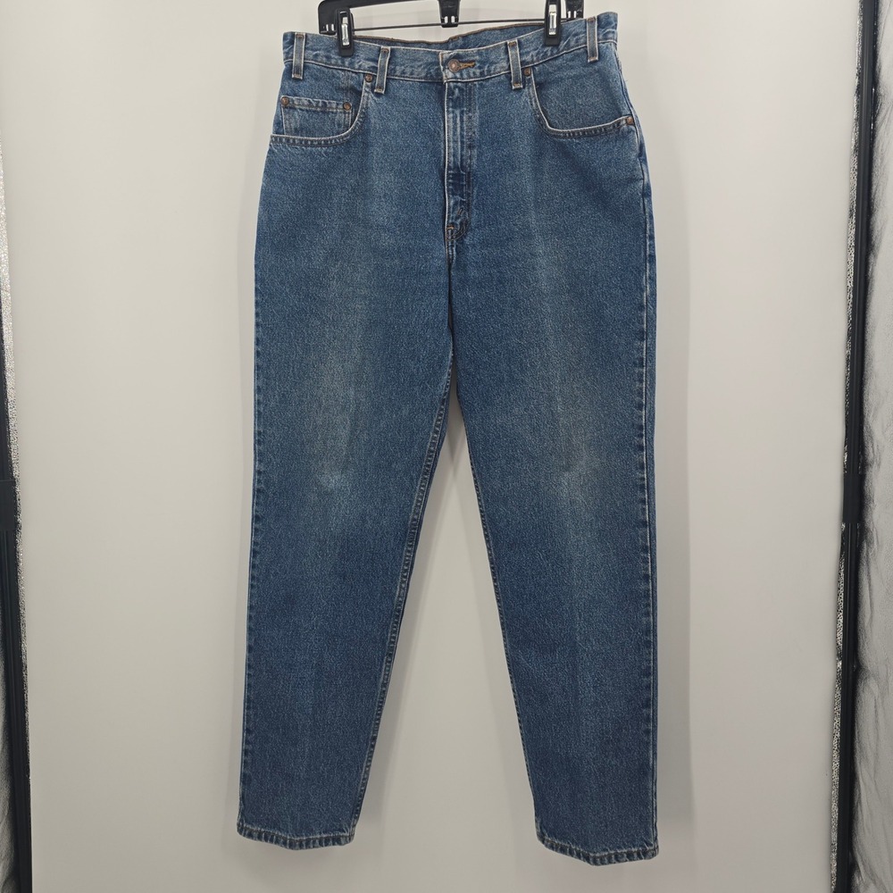 Vintage Levis 545 Loose Fit Jeans‎ Mens 36x32 Blue Denim Orange Tab 00545